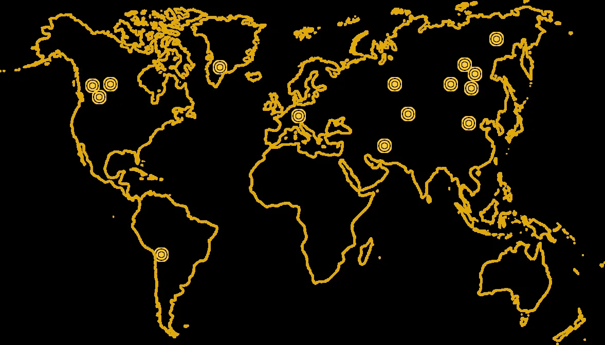 DINAK global project map