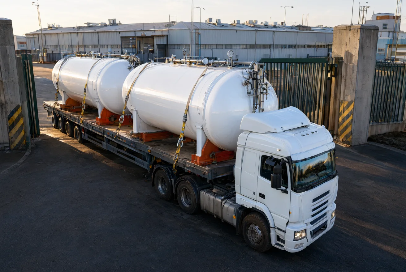 Equipment loading for export shipment (scene rendering)