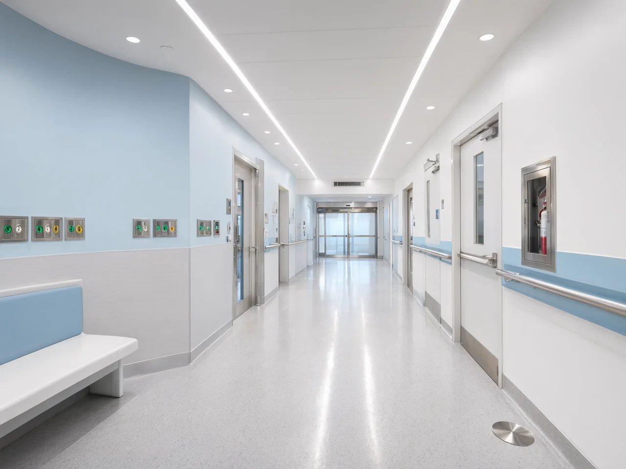 Medical & Hospital Oxygen gas applications (scene rendering)