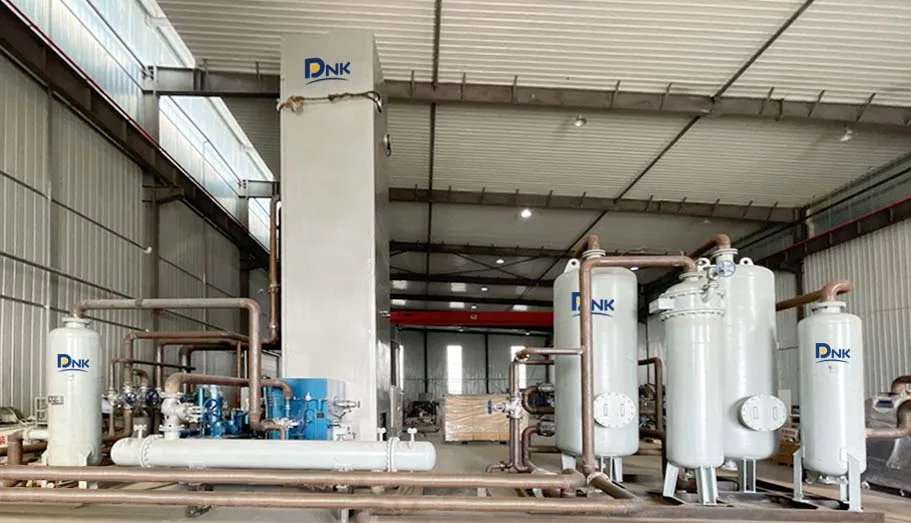 DINAK small scale air separation unit with cold box and storage tanks