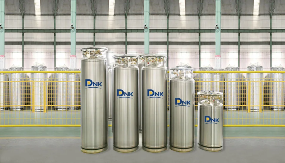 DINAK welded insulated cryogenic cylinders in three sizes